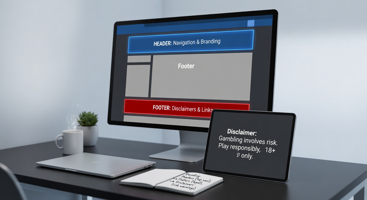 Screenshot of a typical gambling blog header featuring navigation menu, logo, and promotional banner